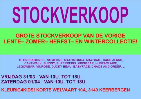 Stockverkoop KLEURIG4KIDS!