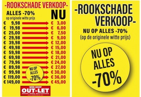 Rookschade verkoop (kleding en accessoires) - 2