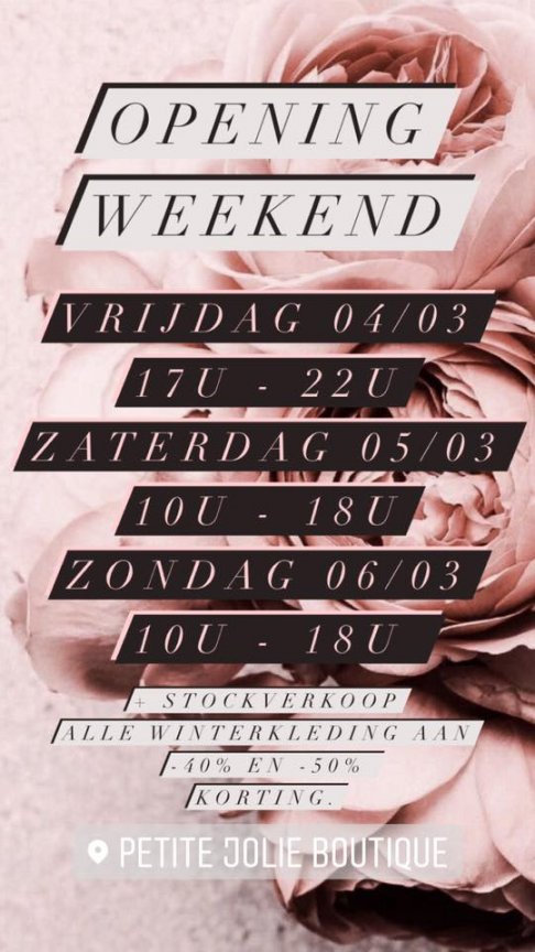 Stockverkoop Petite Jolie Boutique