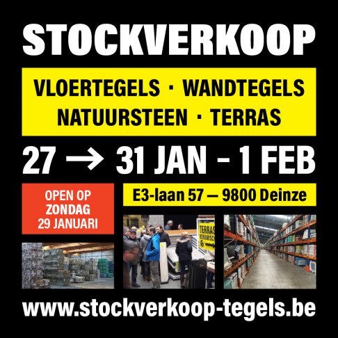 Stockverkoop tegels & natuursteen (Deinze)