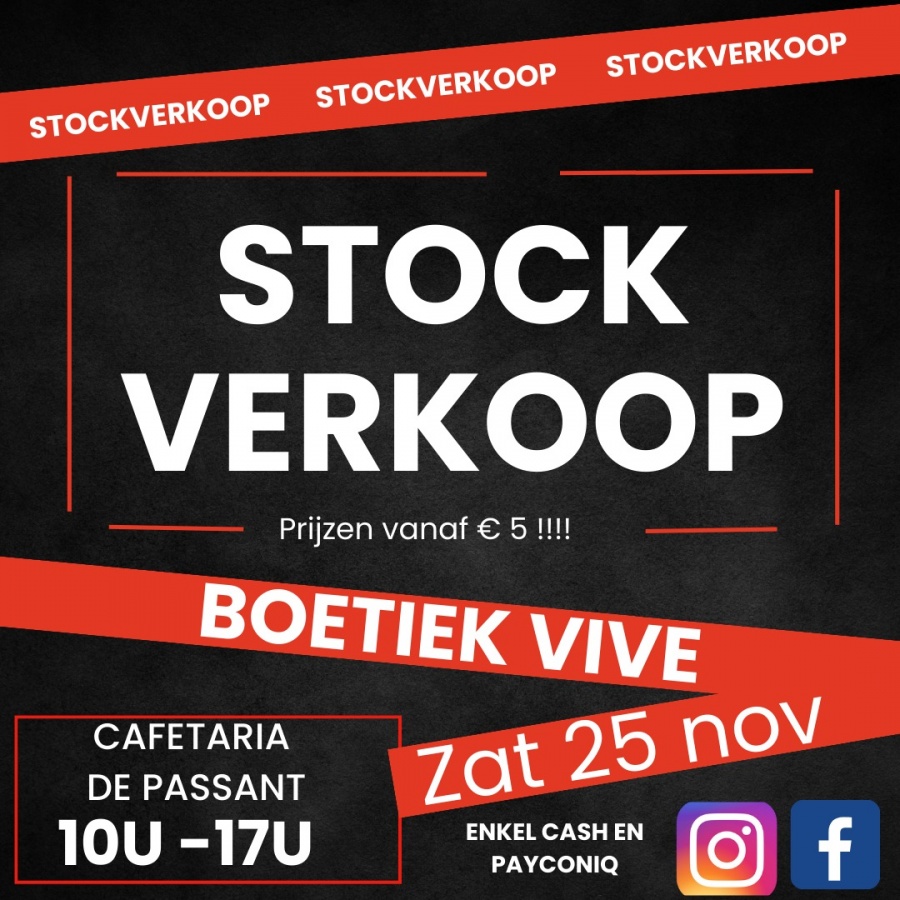 Boetiek Vive stockverkoop