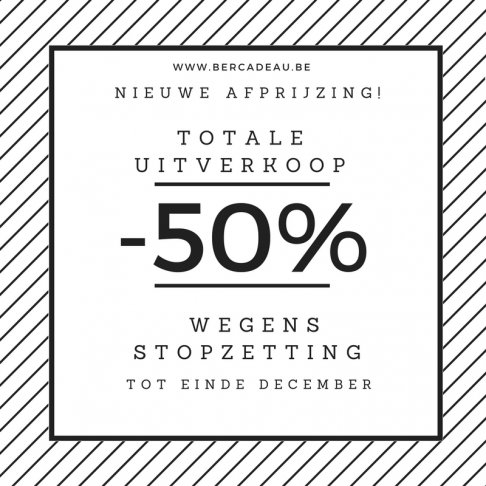 LAATSTE AFPRIJZING Nu -60%! TOTALE UITVERKOOP bij Bercadeau.be