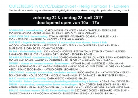 Outletbeurs 22&23 april 