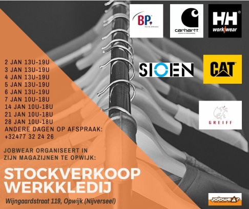 Stockverkoop Werkkledij (Jobwear)