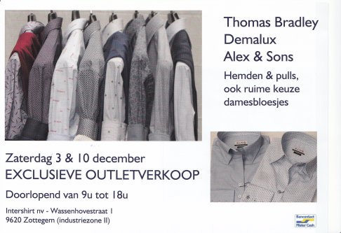 Exclusieve outletverkoop Thomas Bradley