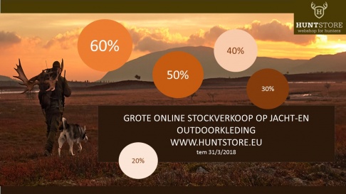 Online stockverkoop jacht- en outdoorkleding