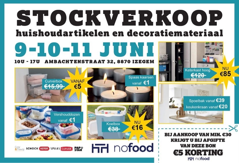 Stockverkoop huishoud- en deco artikelen