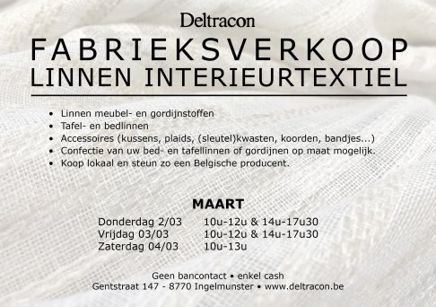 Fabrieksverkoop Linnen Interieurtextiel - 1