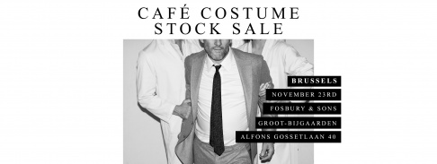 Stocksale Café Costume Brussels