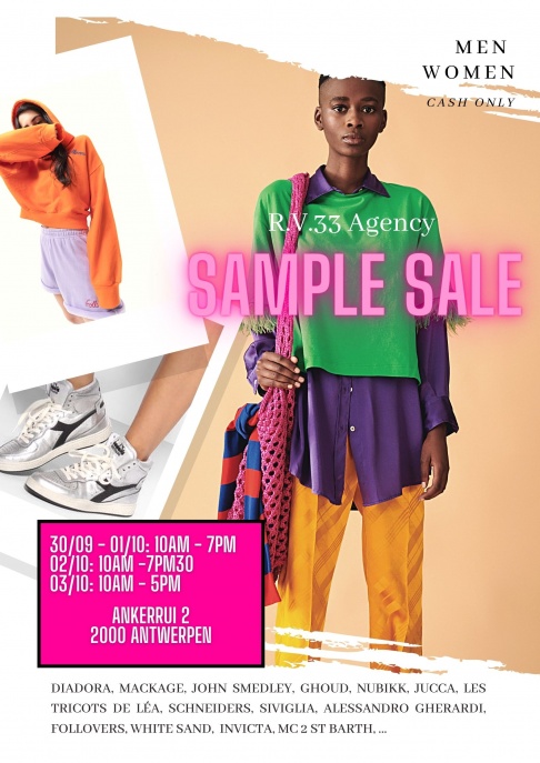 Sample sale merkkleding 