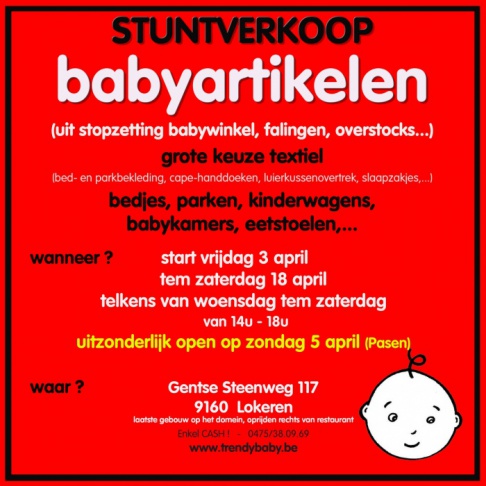 stuntverkoop babyartikelen