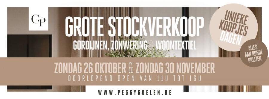 Gordijnen Peggy Goelen stockverkoop