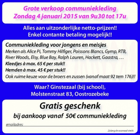 Grote verkoop communiekleding!!