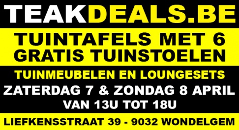 APRIL OUTLET - TUINTAFELS MET 6 GRATIS STOELEN - TUINMEUBELEN & LOUNGESETS: Tuintafels, Tuinstoelen, Ligbedden, Kussenboxen, Parasols, Parasolhoezen, Wicker Loungesets, Aluminium Loungesets, Tuinmeubelhoezen,... 