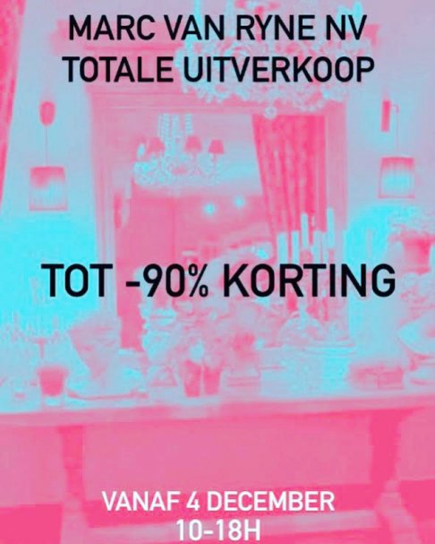 Totale uitverkoop Marc Van Ryne NV