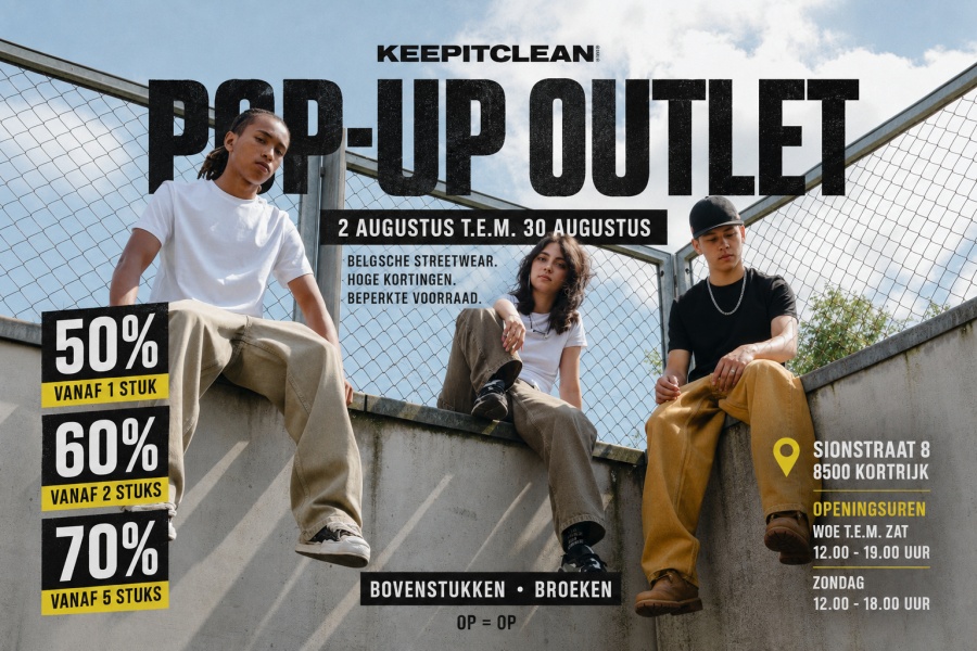 stockverkoop Keepitclean Belgische streatwear