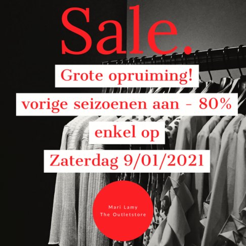 Grote opruiming vorige seizoenen bij The Outletstore by Mari Lamy