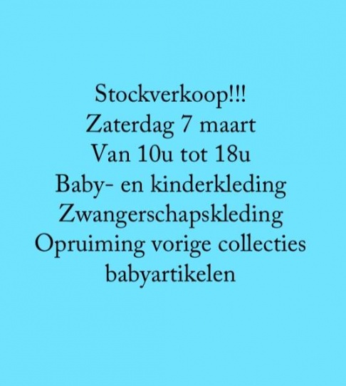 Stockverkoop kinderkleding en zwangerschapskleding