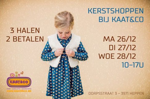 Kerstshoppen en stockverkoop bij Kaat & Co