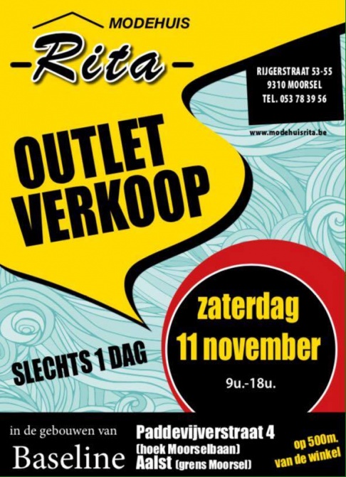 Outlet verkoop Modehuis Rita 11 Nov 2017