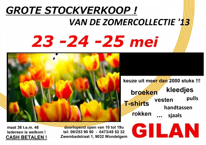 Stockverkoop zomercollectie '13