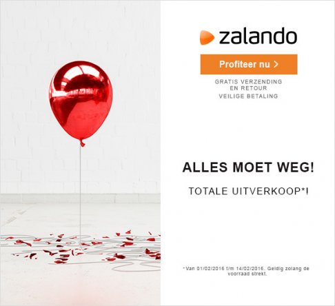 Uitverkoop bij Zalando tot 14/2