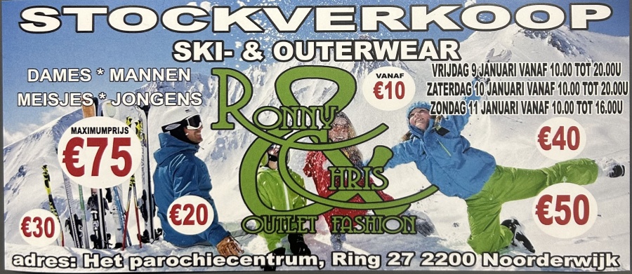 Pop-up stockverkoop ski & outerwear aan ronde prijzen