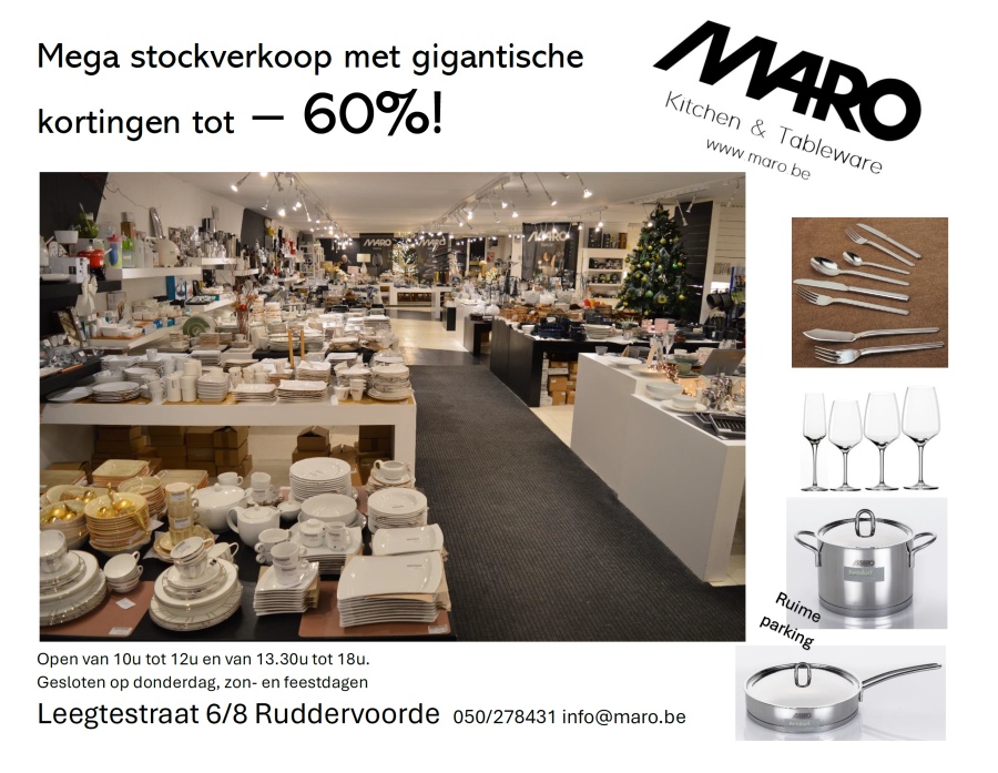 Mega stockverkoop Maro Kitchen & Tableware
