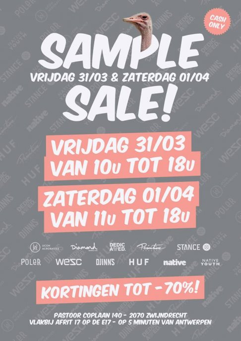 Sample Sale kleding en schoenen