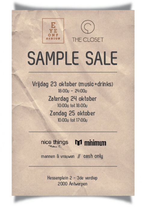 Sample sale van Eye On Fashion & The Closet agencies