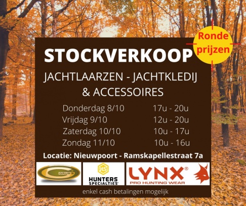 Stockverkoop jachtkleding