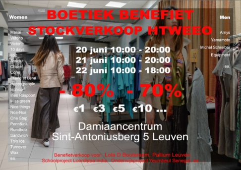 Zomer Stockverkoop HtweeO bij Boetiek Benefiet