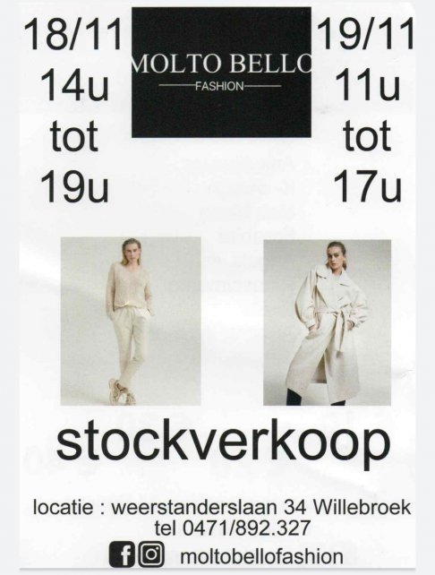 Stockverkoop van Molto Bello Fashion