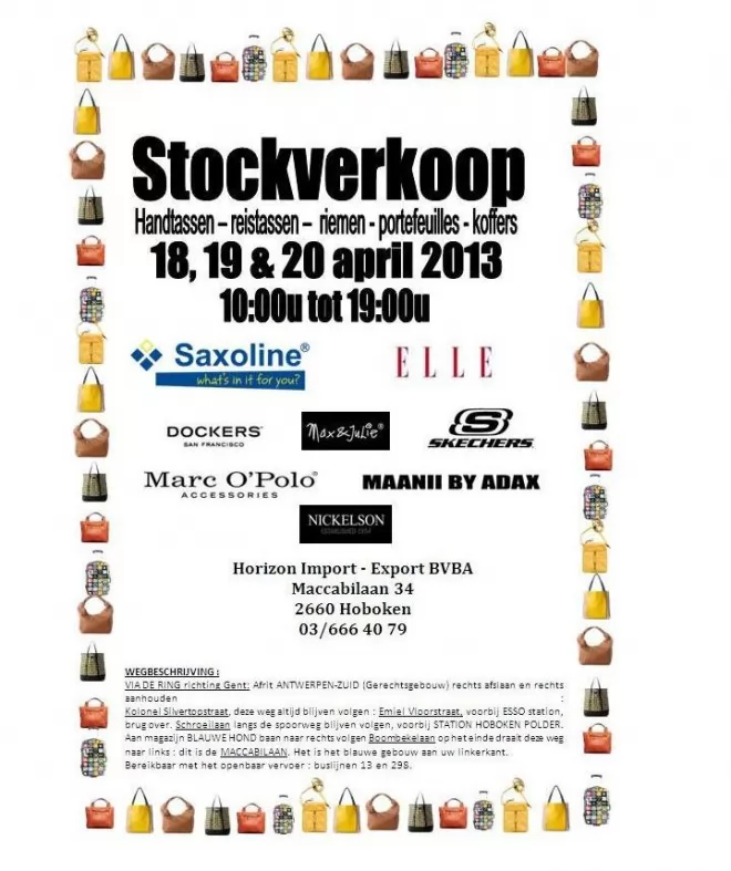 Stockverkoop tassen & lederwaren