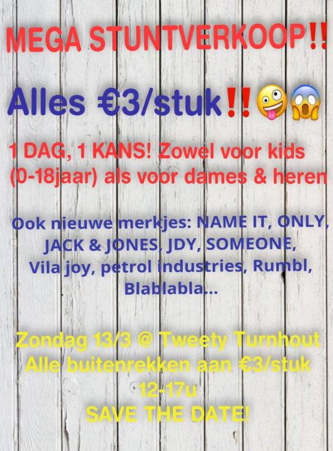 Mega stuntverkoop Tweety Turnhout 