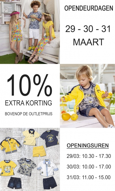 OPENDEURWEEKEND! OUTLET VERKOOP KINDERKLEDING 0-16 jaar