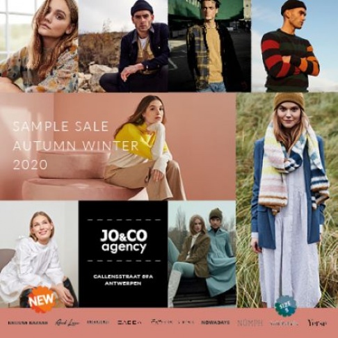 Sample Sale Herfst-Winter collectie 2020 bij JO&CO Fashion Agency