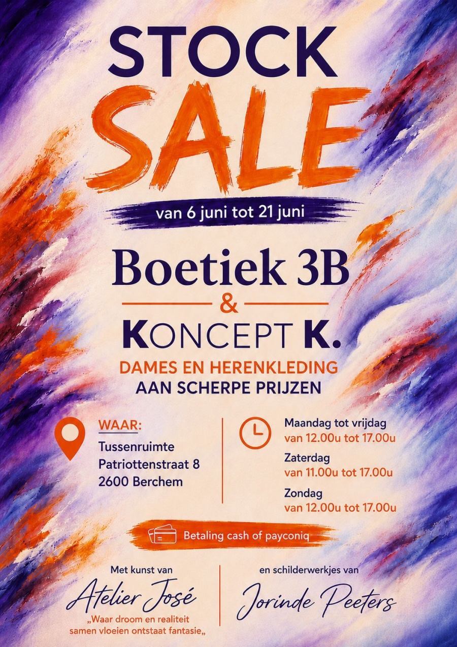 Stock Sale Boetiek 3B & Koncept K.