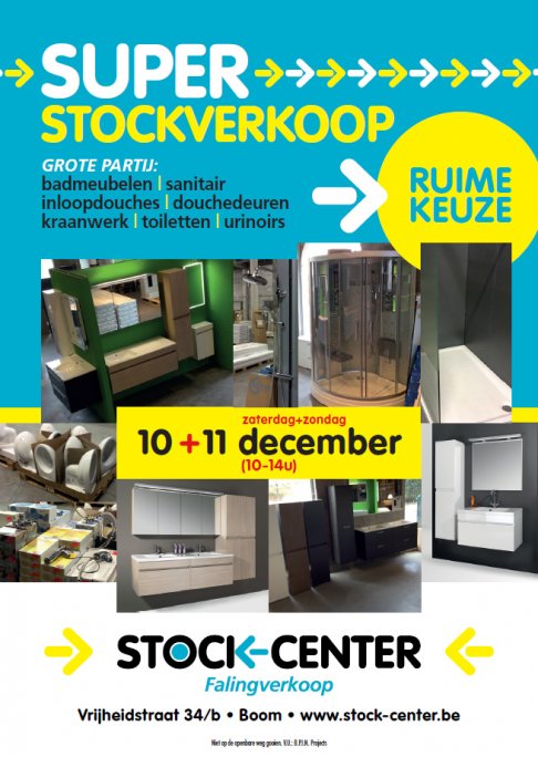 Stockverkoop badmeubelen, sanitair, ...