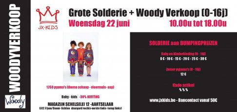 JX KIDS Outlet kinderkleding +  WOODY VERKOOP (0-16j)