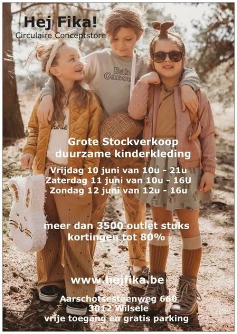 Hej Fika Stockverkoop voor duurzame kinderkleding