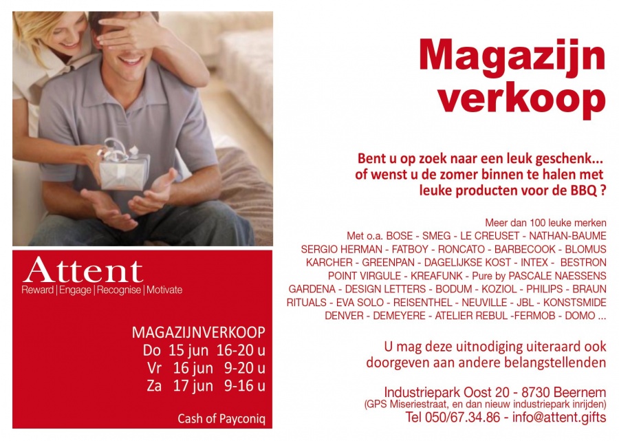 Magazijnverkoop  Attent