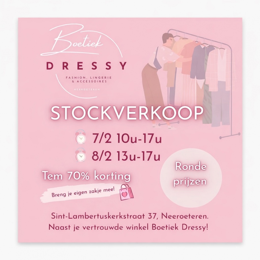 Boetiek Dressy stockverkoop