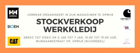 Stockverkoop werkkledij (Jobwear)