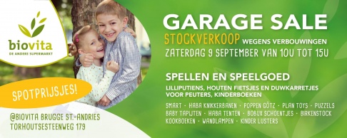 Garagesale en Stockverkoop Biovita 