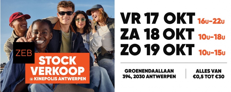 Zeb stockverkoop Kinepolis Antwerpen