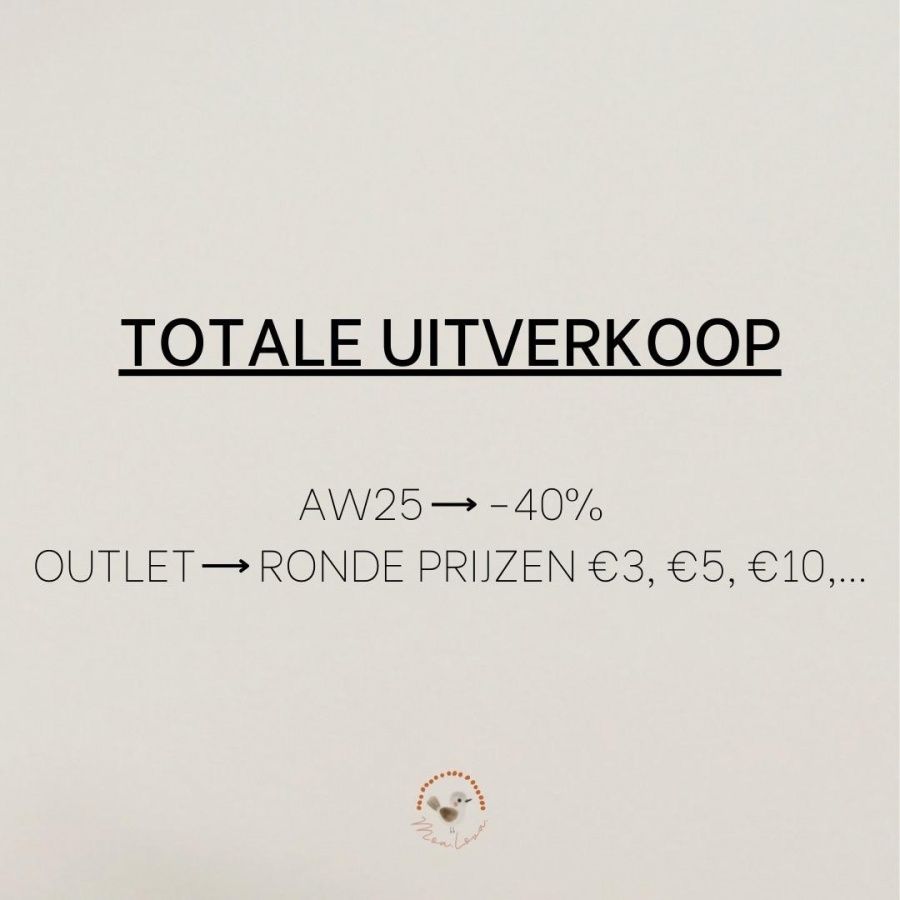 Totale uitverkoop Moa.Lova.