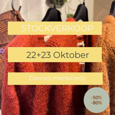 Stockverkoop merkkledij te Roeselare