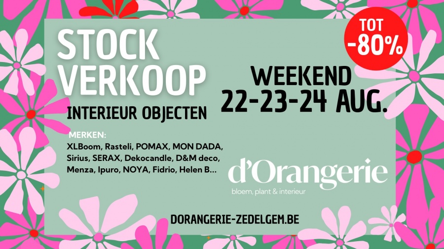 Stockverkoop d'Orangerie Zedelgem
