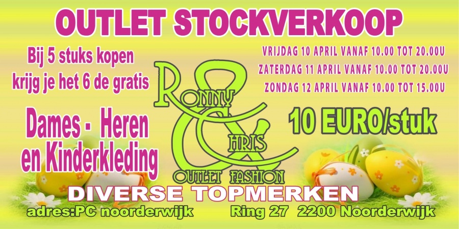 Stockverkoop merkkleding dames, heren en kinderen aan 10 euro/ stuk !!!